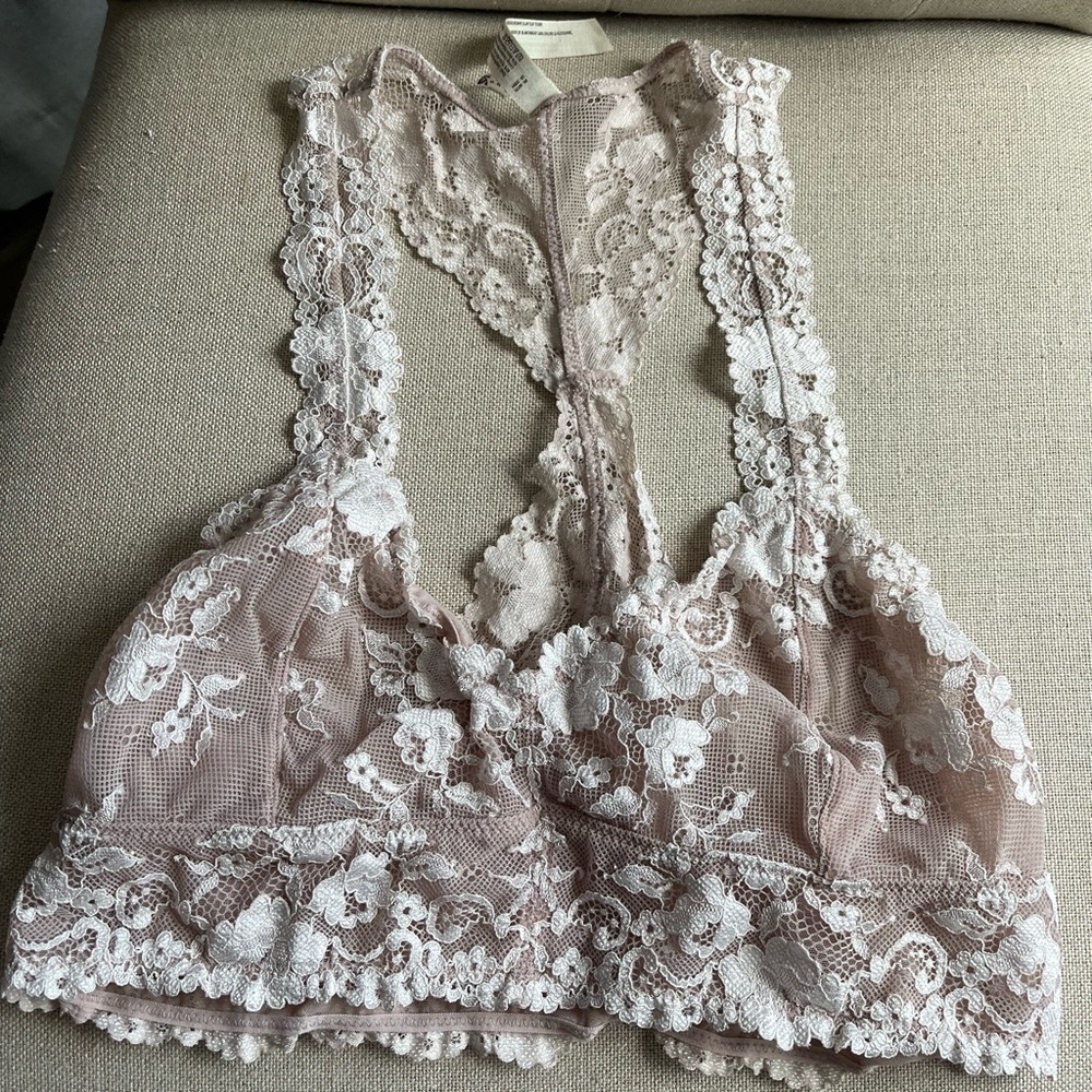 Free people racerback lace bra M